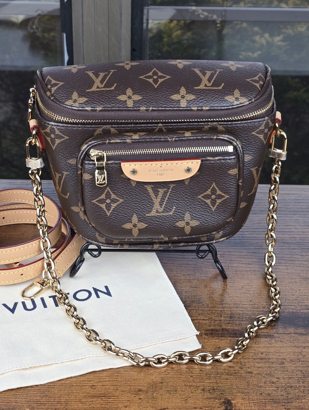 Louis Vuitton Monogram Mini Bumbag Chain Crossbody Bag